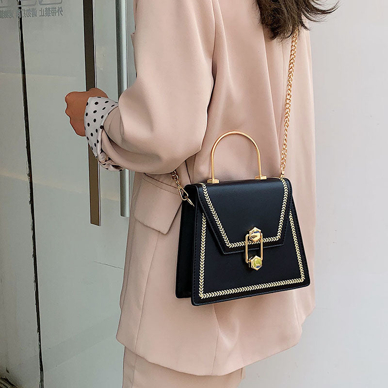 New Fashion Metal Handle Handbags Women Crossbody Bags 2021 High Qualty Clutch Female Purses Ladies Shoulder Messenger Bag