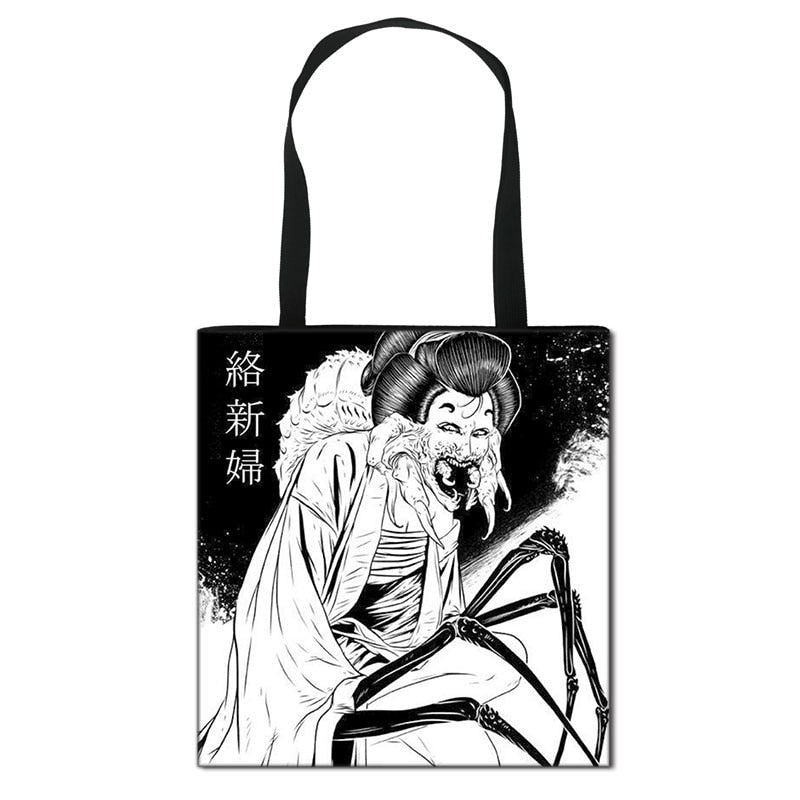 Horror Manga Totes Bag Women Handbag Fashion Shoulder Bag for Travel Ladies Portable Large Capacity Shopping Bags