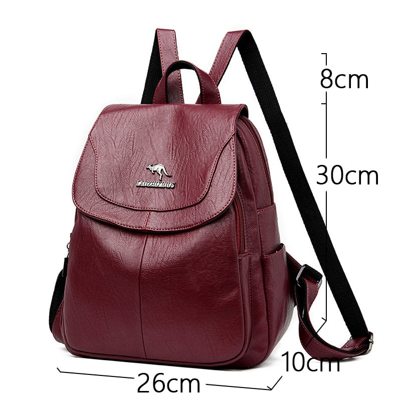 2021 Bagpack Women Leather Backpack Designer Shoulder Bags For Women BackPack School Bags For Teenage Girls Mochila Feminina