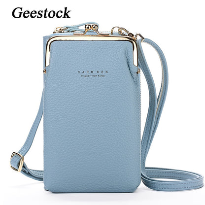Geestock Women Crossbody Phone Bag for Lady Wallet Small Shoulder Bags Travel Portable Wallets Pocket Bags Coin Purse Card Pouch