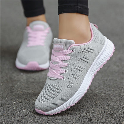 Women Casual Shoes Fashion Breathable Mesh Walking Vulcanized Shoes Woman White Sneakers Women Tenis Feminino Gym Shoes Sport