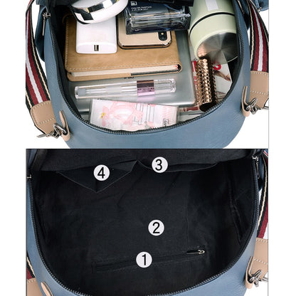 2021 Multifunction Women Backpack High Quality Leisure Rucksack Vintage Leather Mochilas Shoulder Bags Backpacks Fashion Daypack