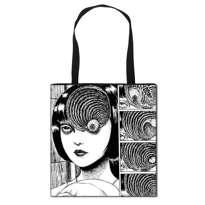 Horror Manga Totes Bag Women Handbag Fashion Shoulder Bag for Travel Ladies Portable Large Capacity Shopping Bags