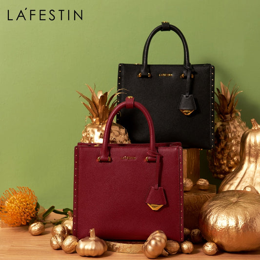 LA FESTIN Women Brand 2022 New Retro Luxury Designer Handbags One-shoulder Purse Ladies Leather Tote Bag Multiple Popular Colors