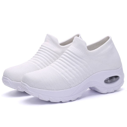 2022 Spring Women Breathable Shoes Woman Flat Slip on Platform Tenis for Women Mesh Sock Sneakers Shoes zapatillas aire mujer