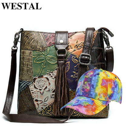 WESTAL Women's Shoulder Bags for Women Genuine Leather Designer Bag 2021 Women Purses and Handbags Messenger Crossbody Bags Sets