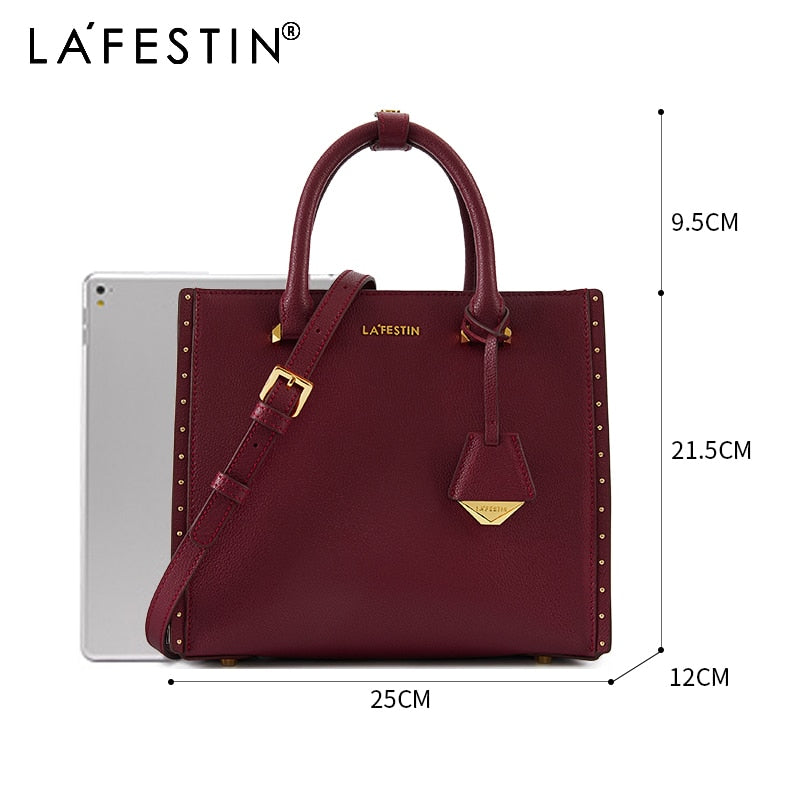 LA FESTIN 2022 New Women Leather Tote Bags Luxury Multifunctional Versatile Ladies Fashion Shoulder Crossbody Designer Handbag