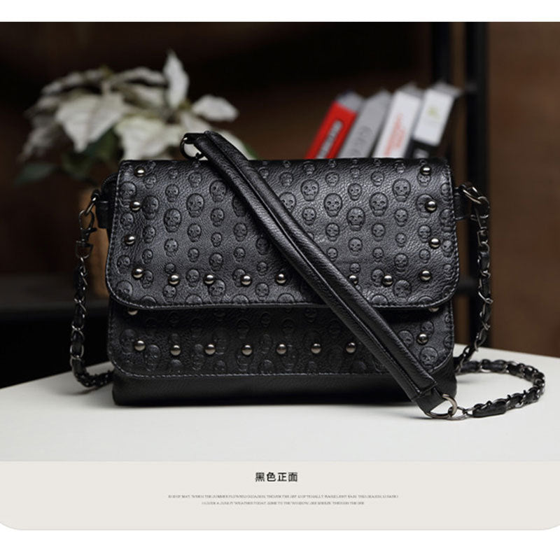 JIEROTYX England Style Skull Women Crossbody Bag Small  Shoulder Bag Chain Luxury Clutch Women Bags Designer Drop