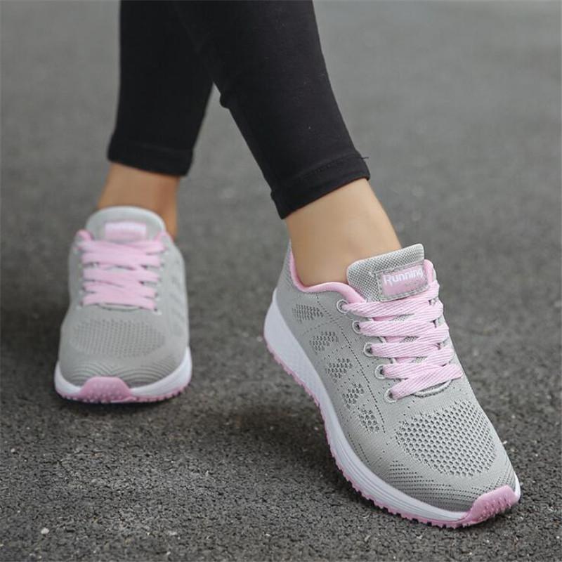 Women Casual Shoes Fashion Breathable Mesh Walking Vulcanized Shoes Woman White Sneakers Women Tenis Feminino Gym Shoes Sport