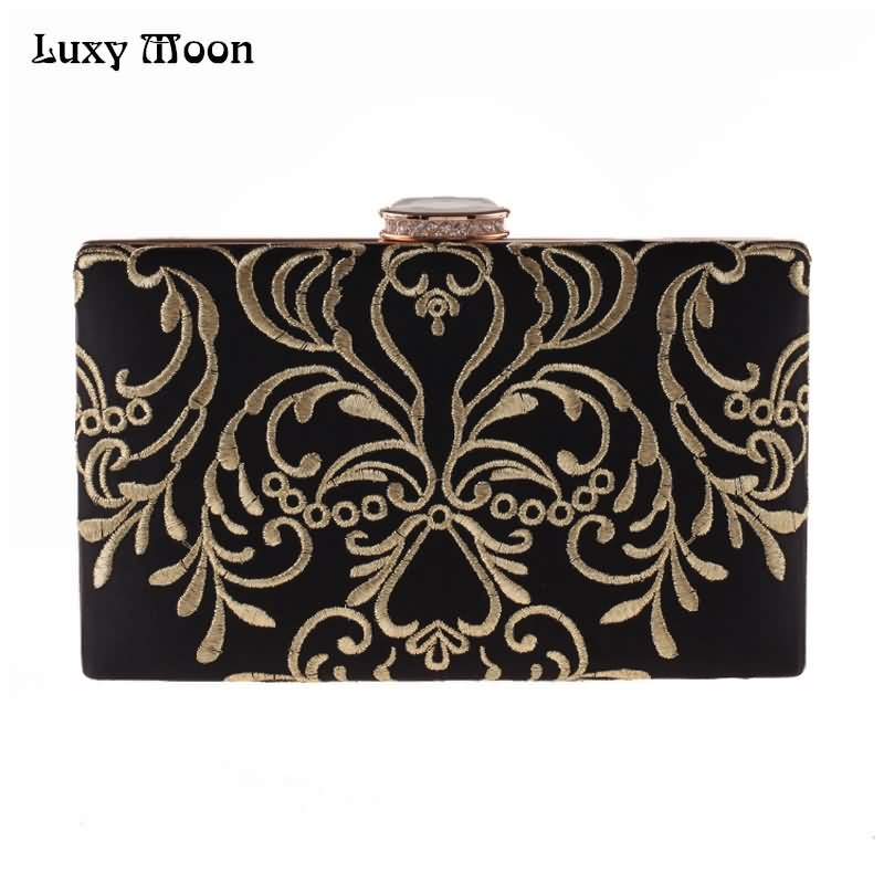 LUXY MOON Evening Bag Women&#39;s Wallet New Diamond Embroidery Flower Clutch Purse Small Hand Bags wallet Shoulder Bags  ZD842
