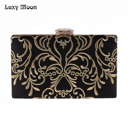 LUXY MOON Evening Bag Women&#39;s Wallet New Diamond Embroidery Flower Clutch Purse Small Hand Bags wallet Shoulder Bags  ZD842