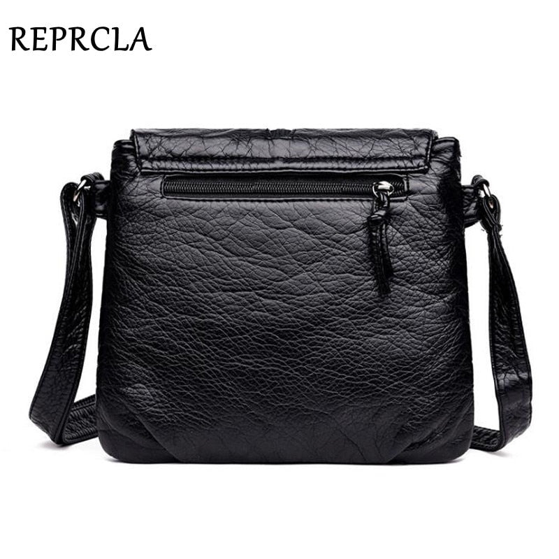 REPRCLA New Designer Shoulder Bag Soft Leather Handbag Women Messenger Bags Crossbody Fashion Women Bag Female Flap Bolsa