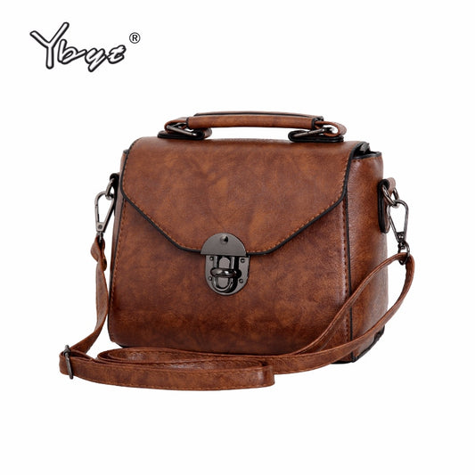 YBYT brand 2019 new vintage casual women PU leather small package female simple handbags ladies shoulder messenger crossbody bag