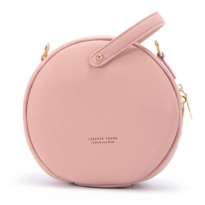 HOT Circular Design Fashion Women Shoulder Bag Leather Women&#39;s Crossbody Messenger Bags Ladies Purse Female Round Bolsa Handbag