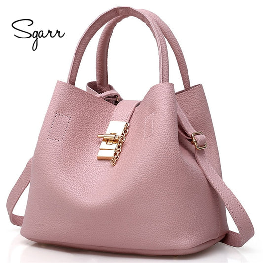 SGARR black red women bags bucket bag crossbody single shoulder female handbag designers luxury messenger bag women mother bags