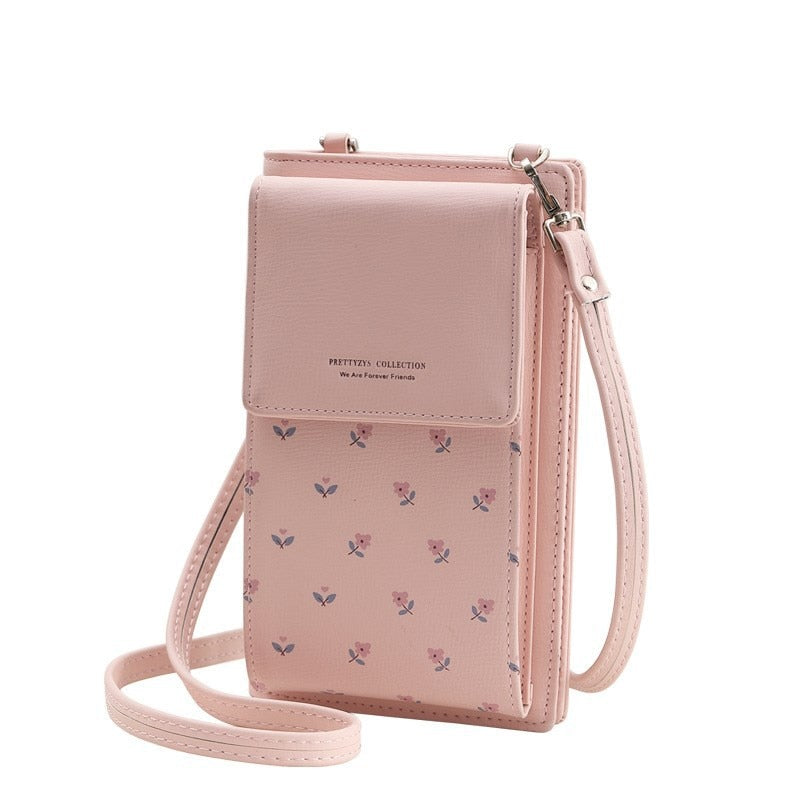 Women Small Handbag Casual Floral Print Wallet For iPhone 11 Shoulder Strap Bag Mini Messenger Bag Purses Women Crossbody Bags