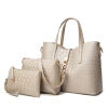 3 PC leather Handbag Set Women Top Handle Handbag Women +  Wallet 3 Piece Set Bag Shoulder Bag
