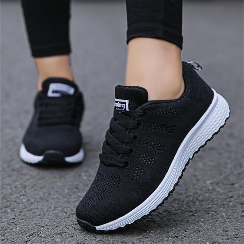 Women Casual Shoes Fashion Breathable Mesh Walking Vulcanized Shoes Woman White Sneakers Women Tenis Feminino Gym Shoes Sport