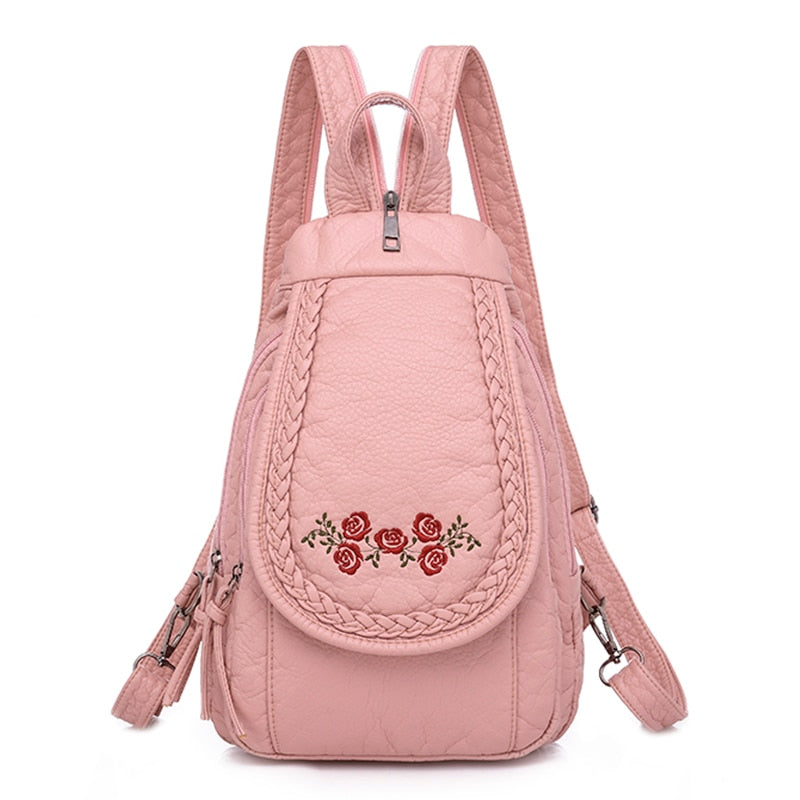 High Quality Soft PU Leather Backpack Women Small Chest Bags Fashion School Bag Casual Shoulder Bags for Women 2021 New Mochila