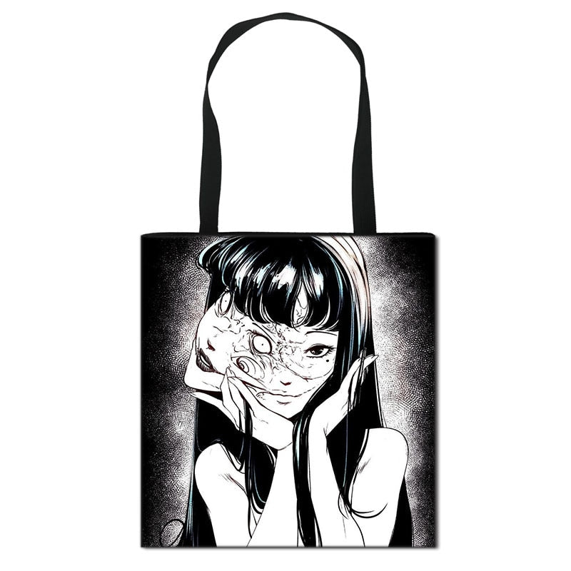 Horror Manga Totes Bag Women Handbag Fashion Shoulder Bag for Travel Ladies Portable Large Capacity Shopping Bags