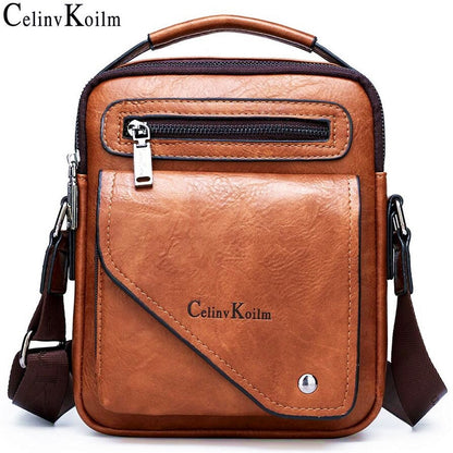 Celinv Koilm Men Bag Famous Designer Men Shoulder Messenger Bags Split Leather Crossbody Tote Men Fashion Business High Quality