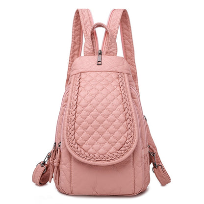 High Quality Soft PU Leather Backpack Women Small Chest Bags Fashion School Bag Casual Shoulder Bags for Women 2021 New Mochila