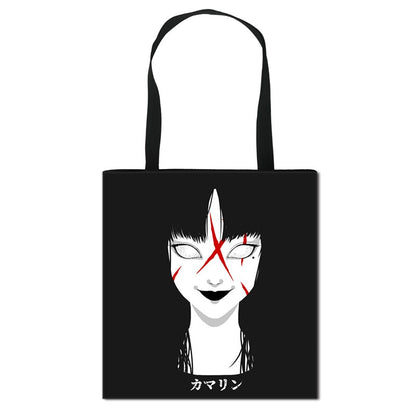 Horror Manga Totes Bag Women Handbag Fashion Shoulder Bag for Travel Ladies Portable Large Capacity Shopping Bags