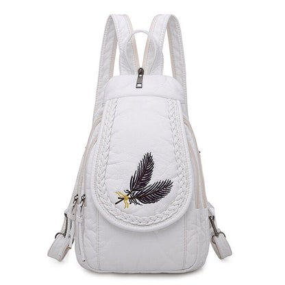 High Quality Soft PU Leather Backpack Women Small Chest Bags Fashion School Bag Casual Shoulder Bags for Women 2021 New Mochila