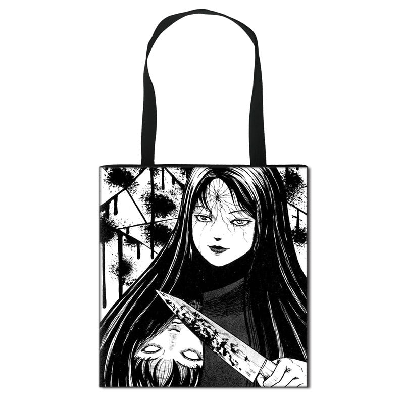 Horror Manga Totes Bag Women Handbag Fashion Shoulder Bag for Travel Ladies Portable Large Capacity Shopping Bags