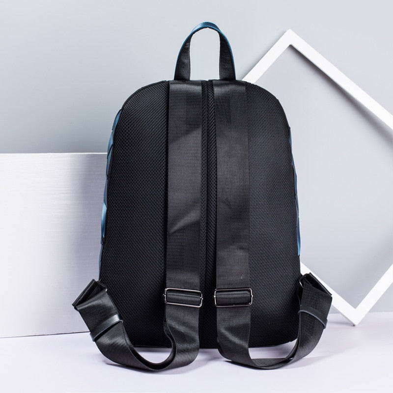 Women Hologram Backpack School Matte Geometric Backpacks Girls Travel Shoulder Bags For Women Totes Luxury Shoulder Bag Silver