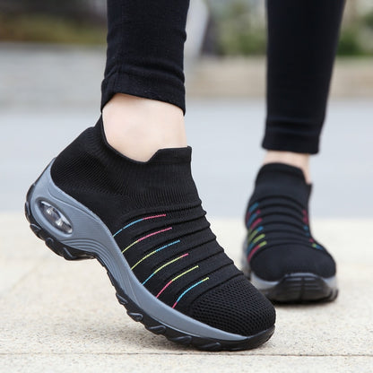 2022 Spring Women Breathable Shoes Woman Flat Slip on Platform Tenis for Women Mesh Sock Sneakers Shoes zapatillas aire mujer