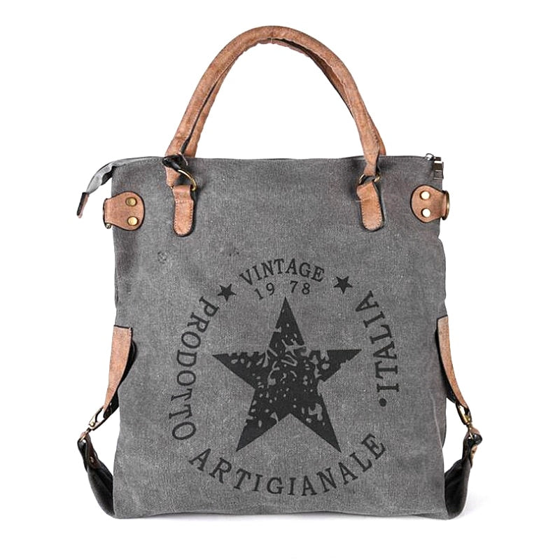2022 High Quality Diamond Star Canvas Shoulder Bags Fashion Leather Handel Multifunctional Bags Large Size Bags