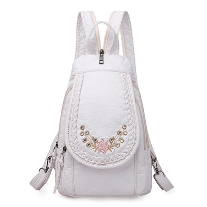 High Quality Soft PU Leather Backpack Women Small Chest Bags Fashion School Bag Casual Shoulder Bags for Women 2021 New Mochila