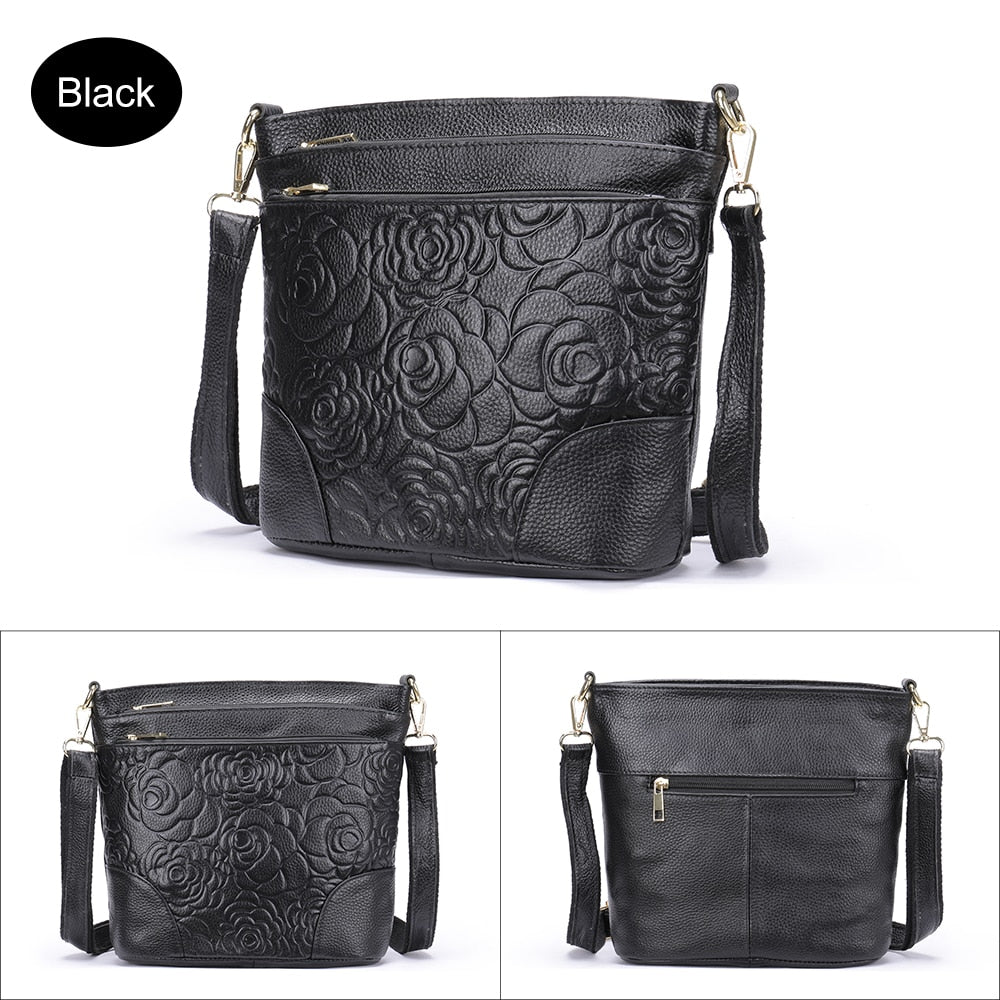 WESTAL Women's Shoulder Bag Genuine Leather Purse Black Crossnody Bags for Women Luxury Designer Woman Bags Flap bolsas 8363