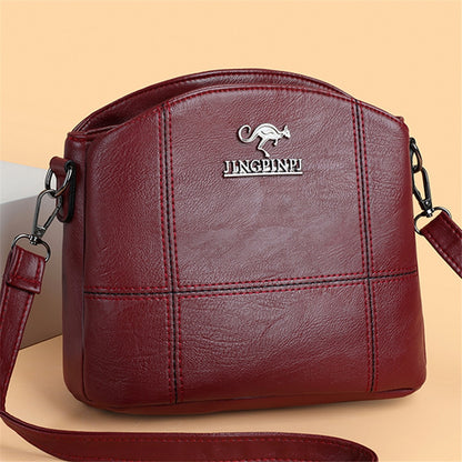 Solid Leather Small Crossbody Bags for Women 2021 New Multi-Pocket Simple Messenger Bag designer Casual Shoulder Bags Sac A Main