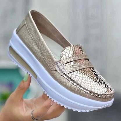 2022 New Women&#39;s Casual Shoes Breathable Shoes Woman Sneakers Slip On Wedges Heels Shoes Outdoor Ladies Loafers Zapatillas Mujer