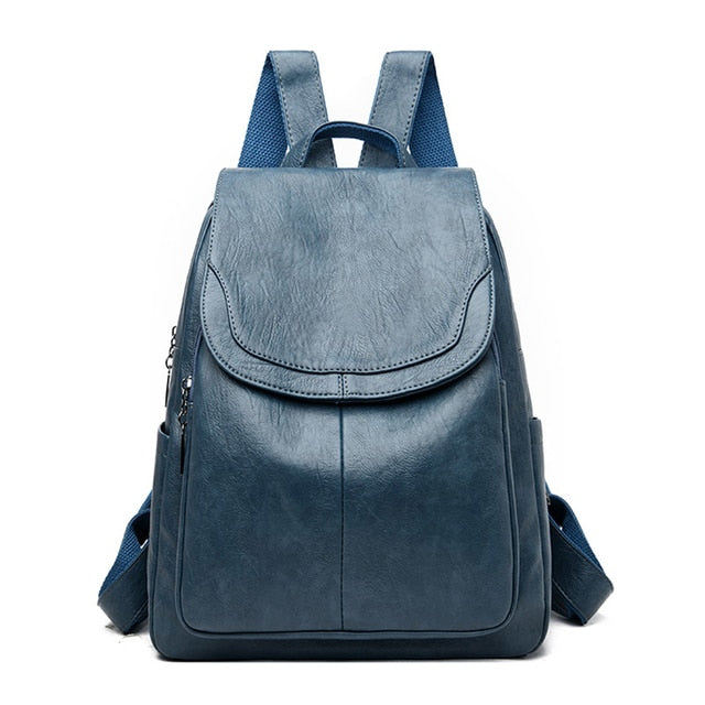 Bagpack Female Leather Backpack Designer Shoulder Bags For Women 2022 Back Pack School Bags For Teenage Girls Mochila Feminina