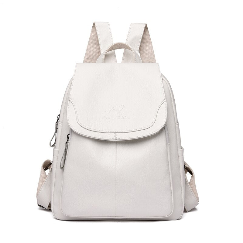 Bagpack Female Leather Backpack Designer Shoulder Bags For Women 2022 Back Pack School Bags For Teenage Girls Mochila Feminina