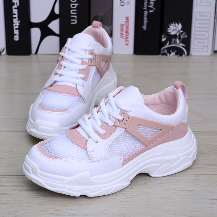 Women Sneakers Mesh Breathable Platform Wedge Heels Shoes Summer Sports Flats Shoes Zapatillas Deportivas Mujer