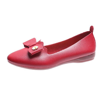 2022 New Women Flats Shoes Women Leather Flats Ladies Shoes Elegant Office Ladies Shoes Slip on Ballet Flat Loafers Flats Shoes