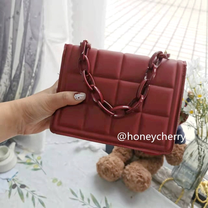 Honeycherry Geo Embossed Flap Crossbody Bag mini  handbags for women purses mini crossbody bag