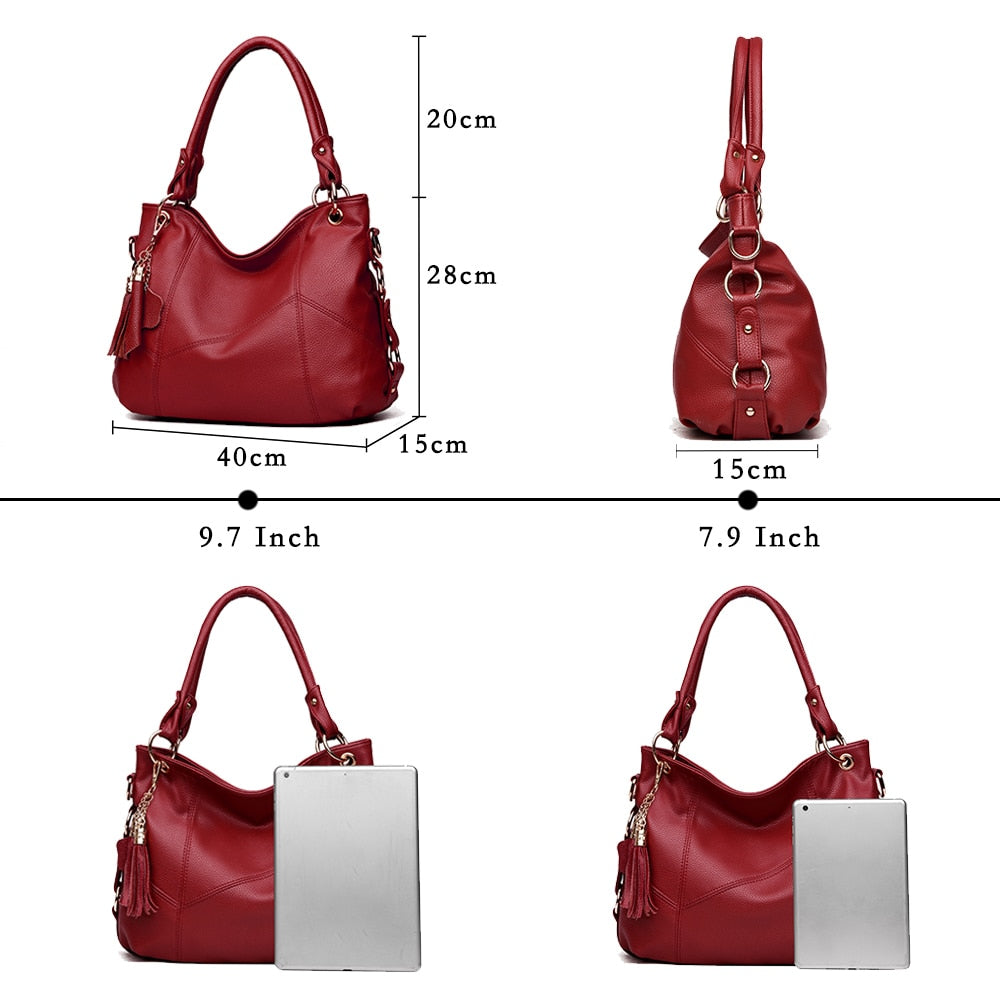 Valenkuci Women Messenger Bags For Women Leather Handbag Crossbody Bags Ladies Designer Shoulder Bag Tote Top-handle Bag Vintage