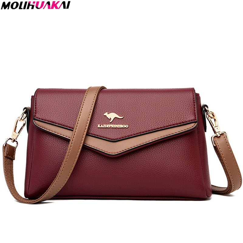 Fashion Solid Color High Quality Small Flap Crossbody Bags for Women Ladies Leather Handbags Shoulder Bag Messenger Bags Sac New