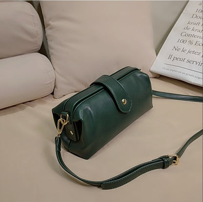 Casual Leather Shoulder Bags Retro Handmade Doctor Bag Clutch Crossbody Bag Women Vintage Style Travel Handbags Messenger