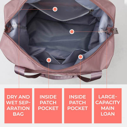 Women Foldable Large Capacity Women Gym Bags Shoulder Bag Women Training Travel Handle Handbag Yoga Sport Crossbody Tote Bag