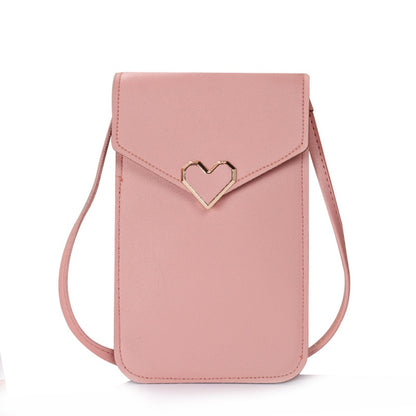 Hot Sell Mobile Phone Bags With Metal Opening Crossbody Bags Women Mini PU Leather Shoulder Messenger Bag For Girls Gift