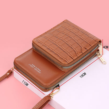 Hot Sell Mobile Phone Bags With Metal Opening Crossbody Bags Women Mini PU Leather Shoulder Messenger Bag For Girls Gift