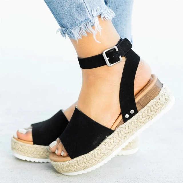 HOT Sandals Women Wedges Shoes Pumps High Heels Sandals Summer Flip Flop Chaussures Femme Platform Sandals Sandalia Feminina