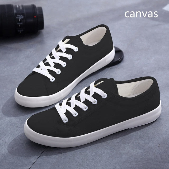 2022 new spring tenis feminino lace-up white shoes woman PU Leather solid color female shoes casual women shoes sneakers