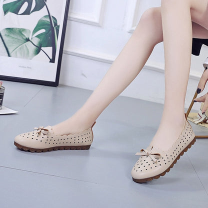 Woman Flats Shoes Women Casual Butterfly Knot Hollow Out Summer Shoes Female Pointed-toe Shoes Zapatos Mujer